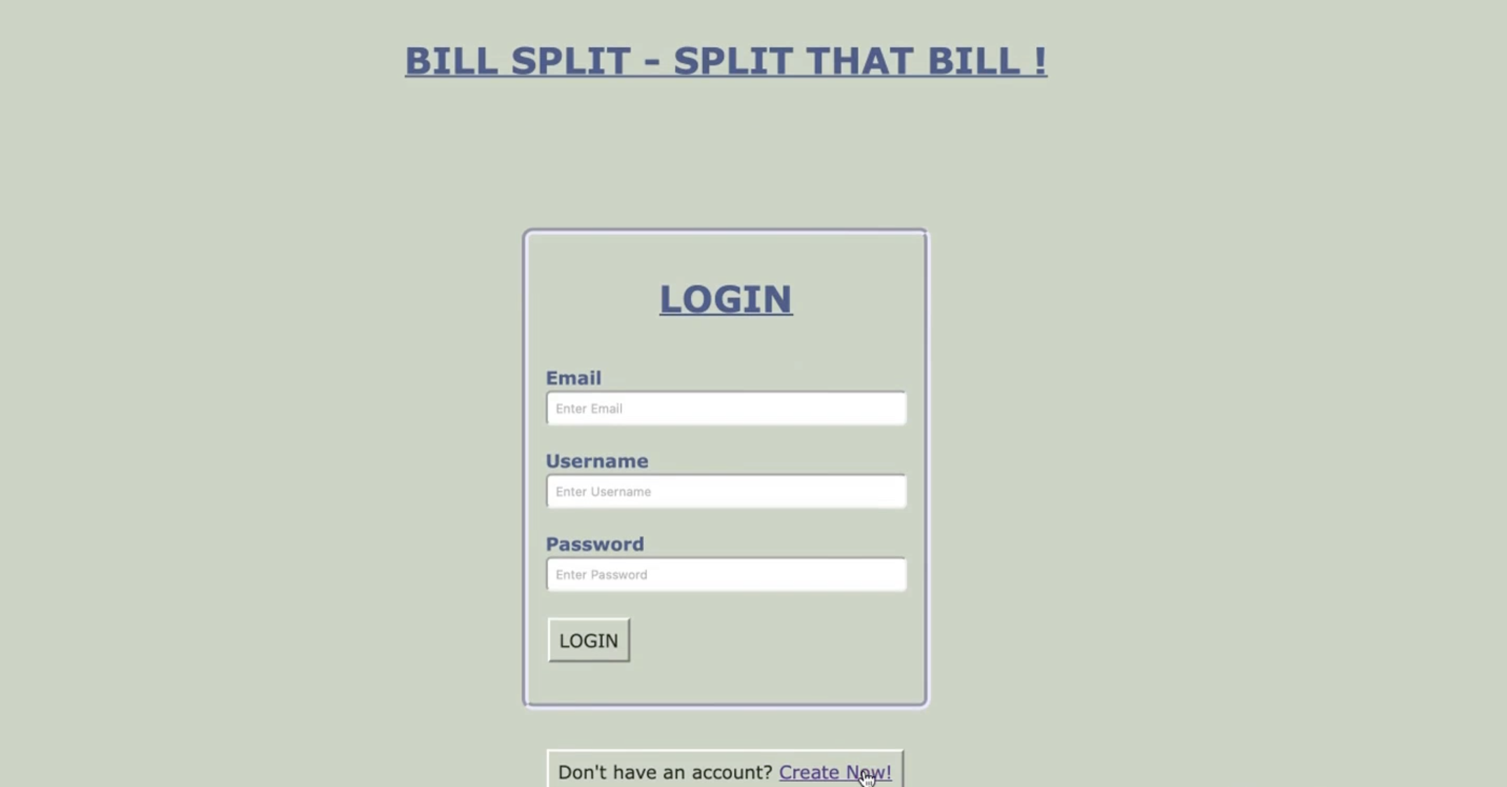 Bill Split